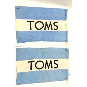TOMS Shoes Duster Bag 14” X 9.5” Lot of 2 Used With Tags